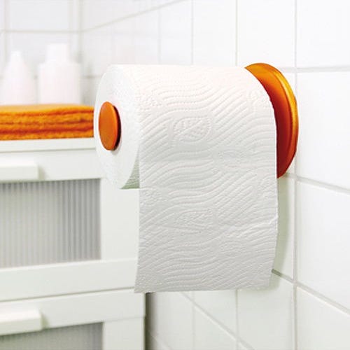 Porte-papier toilette PLUG'N ROLL - couleur transparente, KOZIOL, KOZIOL