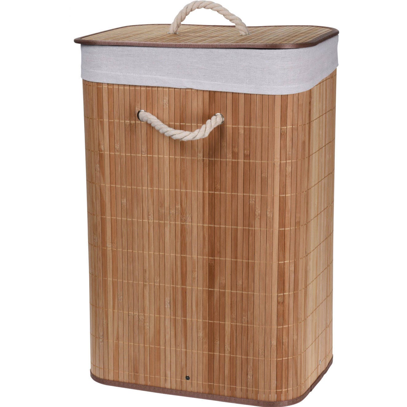 Cesto para ropa sucia Homcom bambú natural 40x30x60 cm_850-017