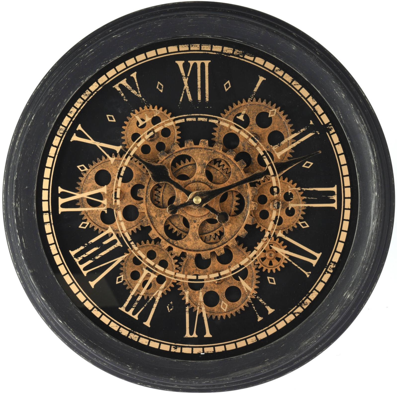 Horloge murale loft avec mecanisme visible Home Styling Collection Leroy Merlin