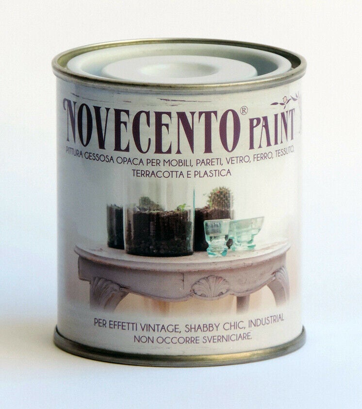 Pittura Gessosa Opaca Shabby Chic per Mobili Pareti Vetro Avorio 500 ml  Novecento Paint