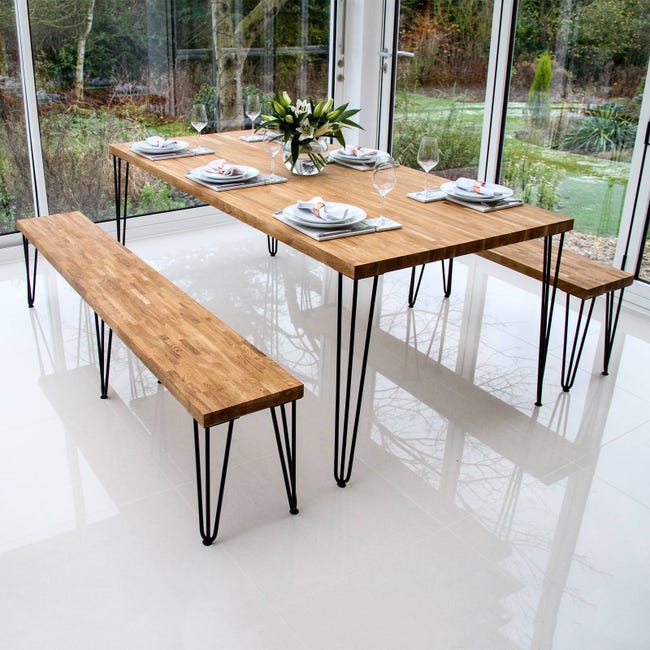 4 gambe per mobili in legno chiaro con piedini in ottone da 20 cm, 22 cm
