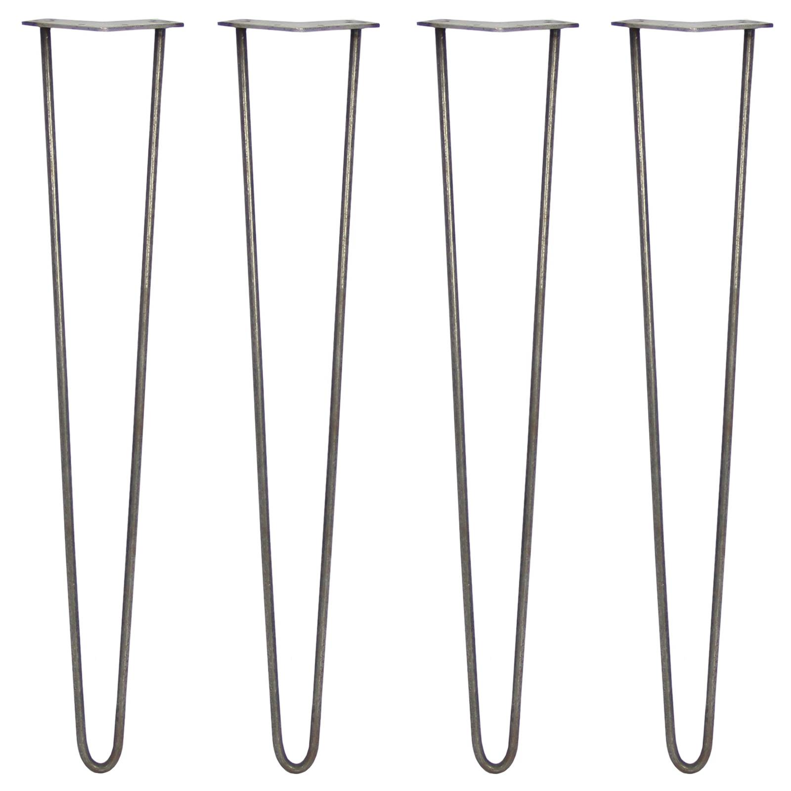 SKISKI LEGS - 4 Patas de Horquilla Metálicas para Mesa Muebles Metal  Hairpin Legs 30.5cm Acero Negro 2 Puntales de