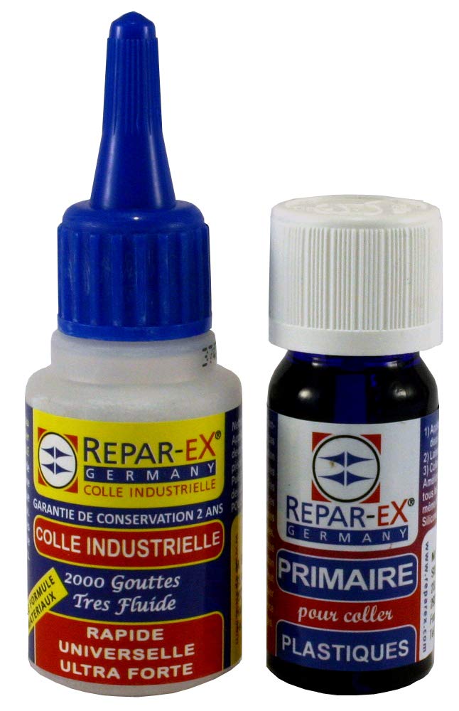 Plastex Kit de réparation en plastique – Colle, répare ou refait facilement  le plastique cassé (kit noir standard)