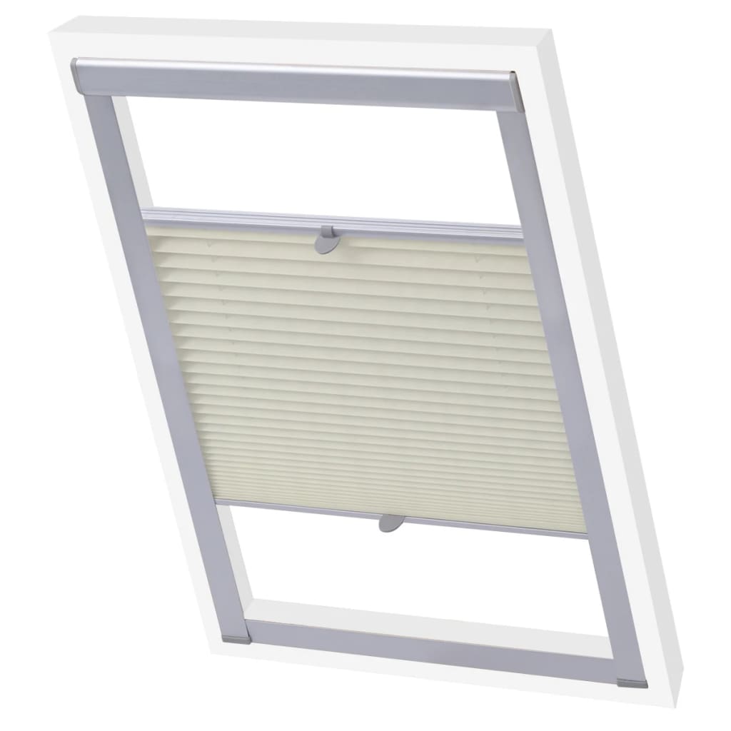 Vidaxl persiana plisada crema 104