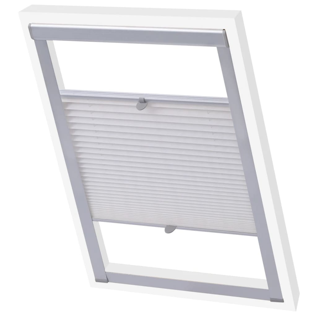 Vidaxl persiana plisada blanca c04