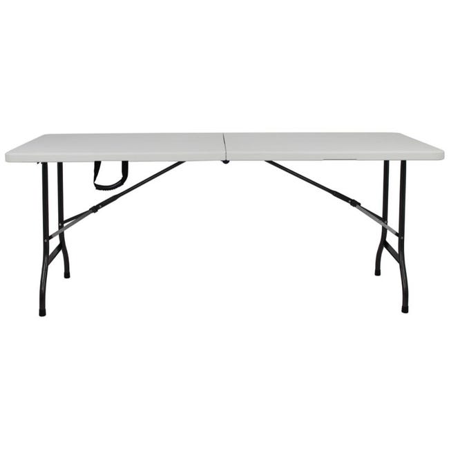 Table Camping pliante polyéthylène et acier 180x76x74cm Blanc - INNOV'AXE