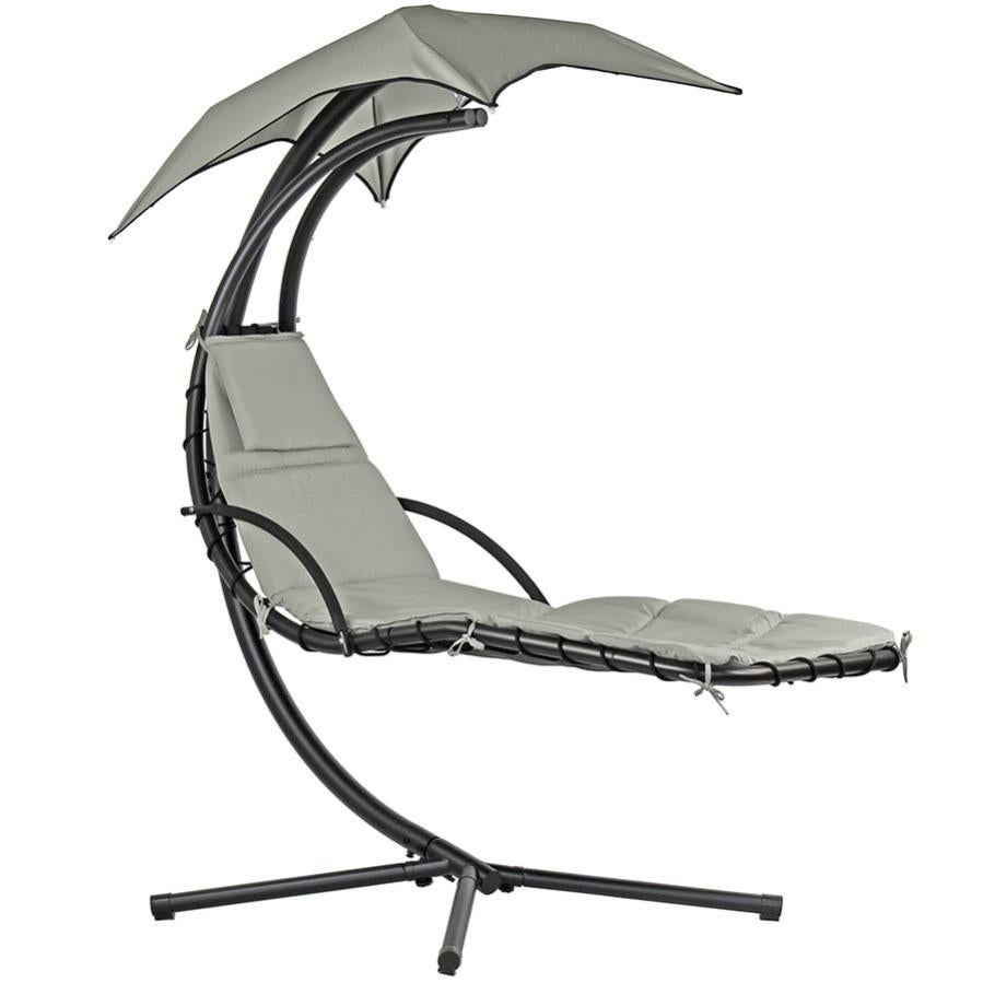 Panno Di Ricambio Per Sedia A Dondolo Sospesa 64x197x23 Cm: In Textilene Grigio Scuro, Resistente E Facile Da Installare