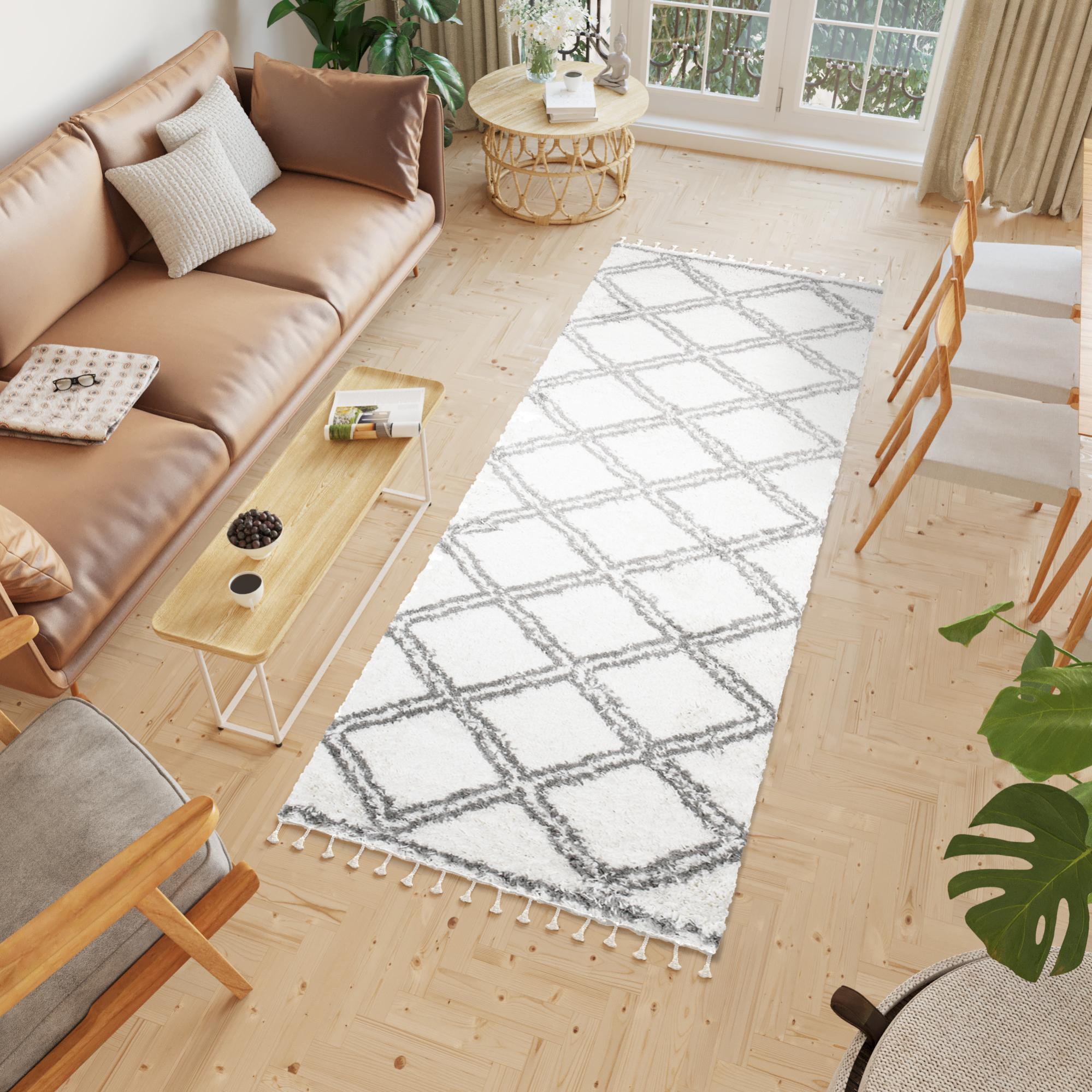 Tappeto Runner 80x300 Cm Grigio – Morbido, Antiscivolo E Lavabile In Lavatrice!