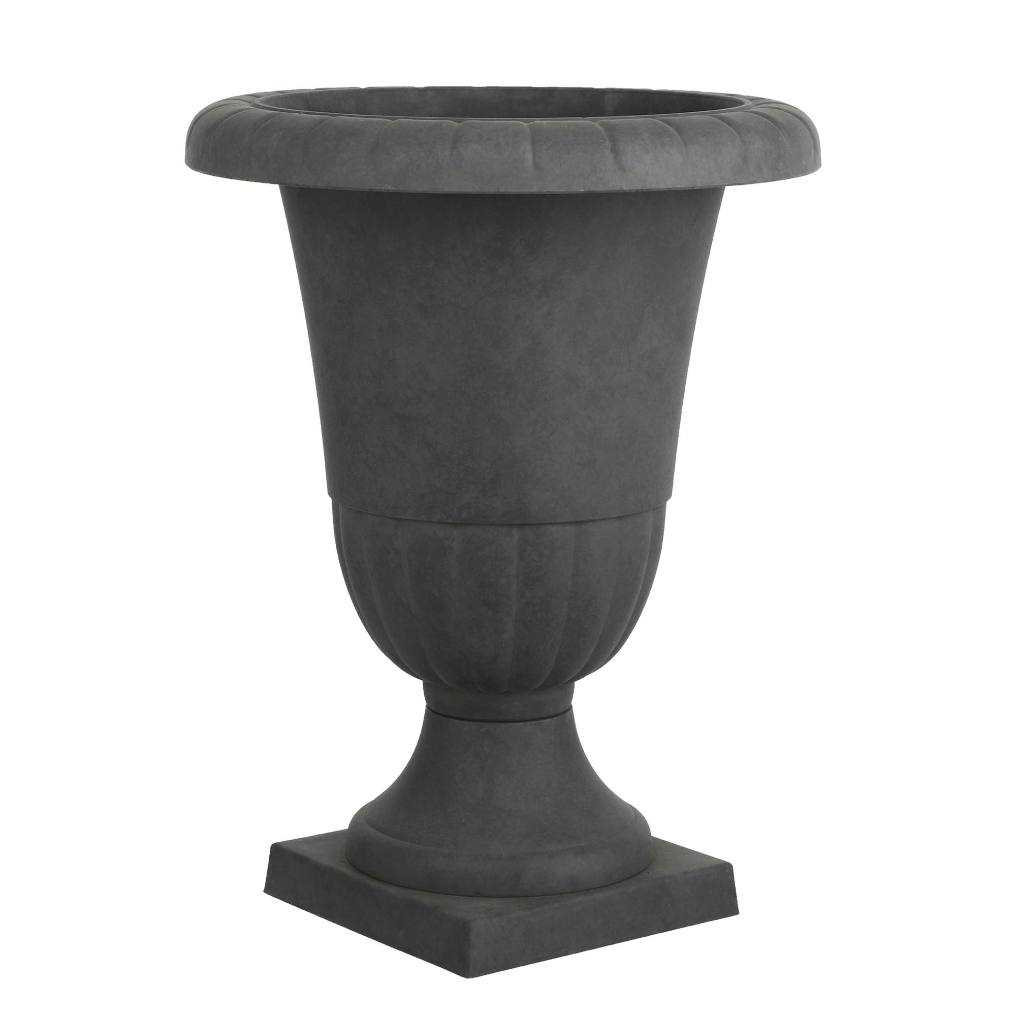 Vase d'exterieur en polypropylène anthracite MICA DECORATIONS Juliette