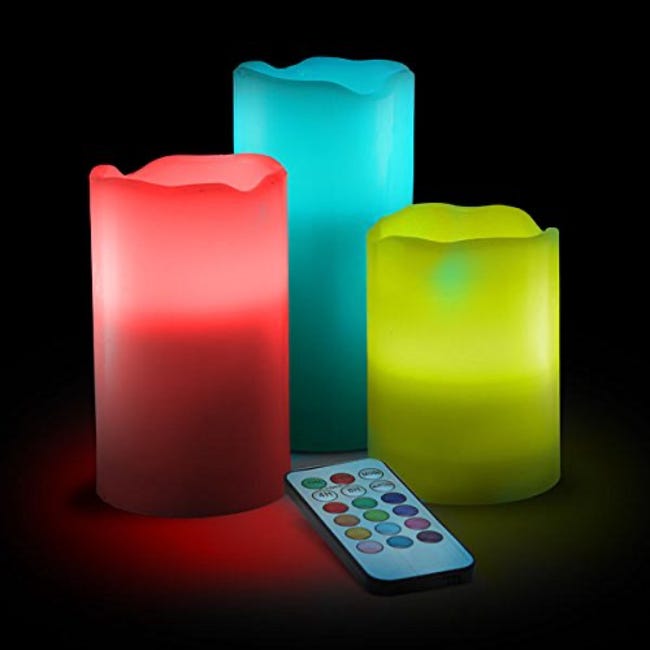 Bougies à LED RGB avec son Photophore achat prix pas cher