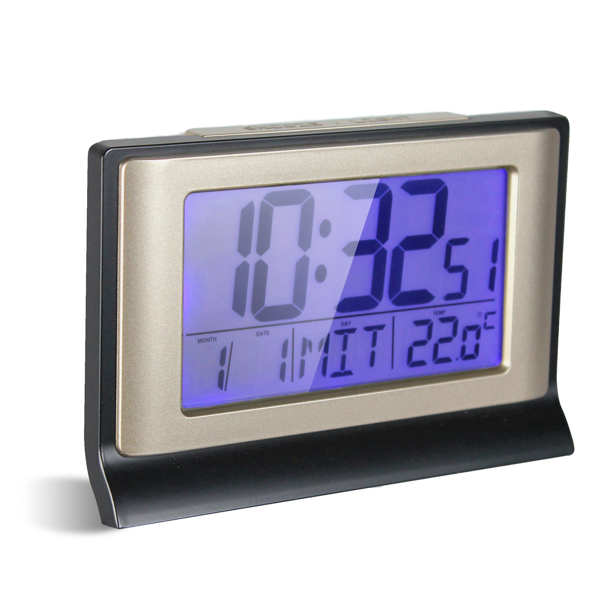 Réveil Digital Alarme Horloge Numérique Musique/Vibration LCD