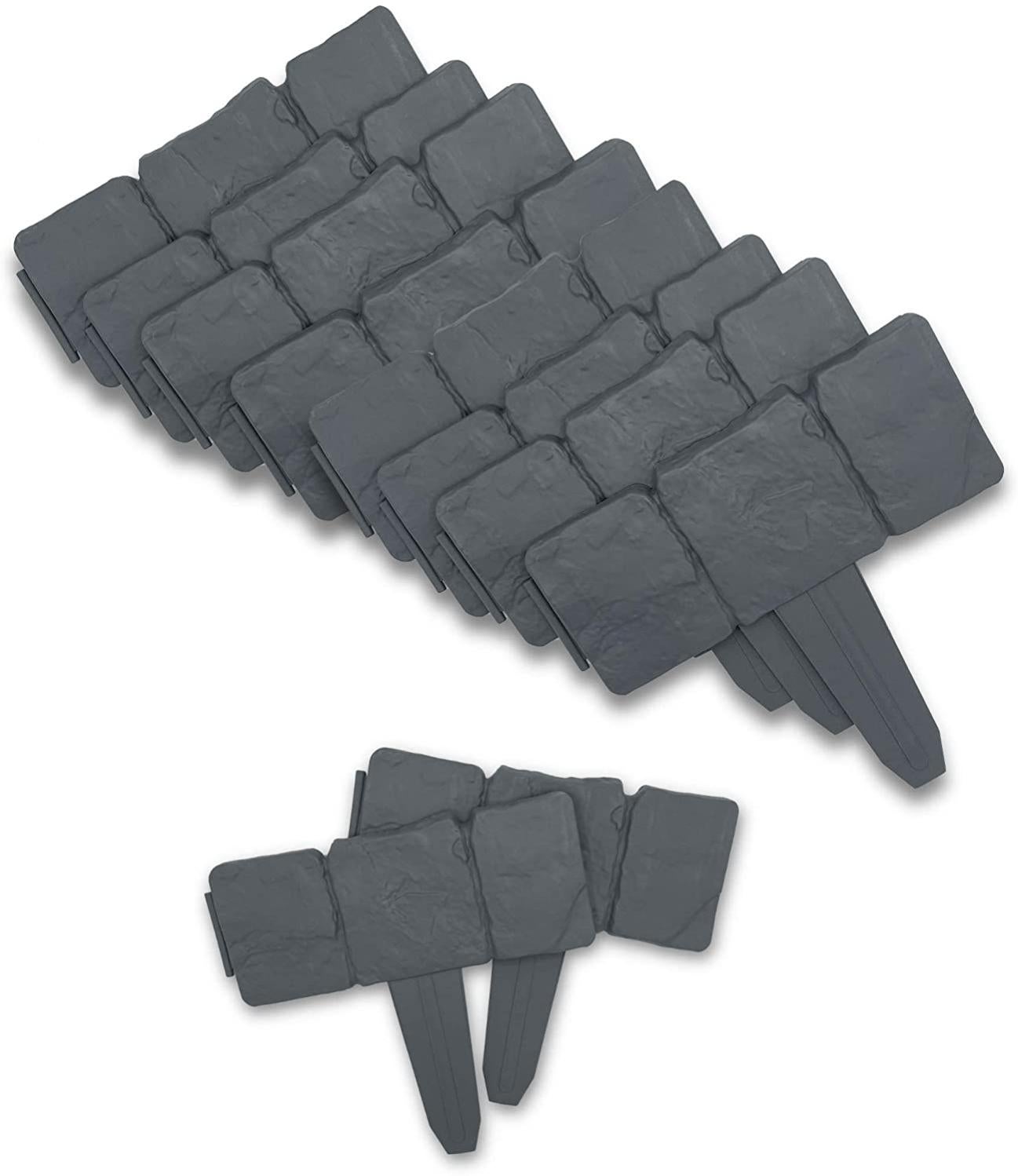 Recinzione Per Giardino Forever Speed - 30 Pezzi Effetto Pietra, Grigio, 7.5m Per Bordatura Prato - Foto 9