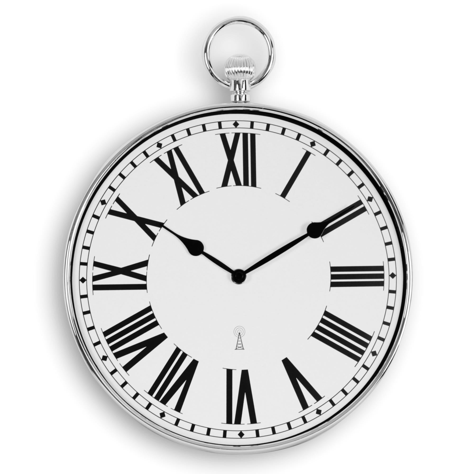 Orologio da parete in metallo con numeri romani personalizzabili