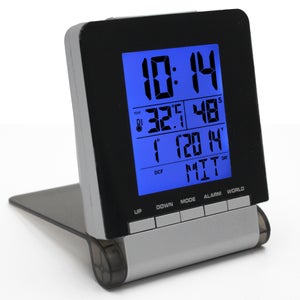 Radio-réveil radio-piloté avec hygromètre / thermomètre / chargement USB