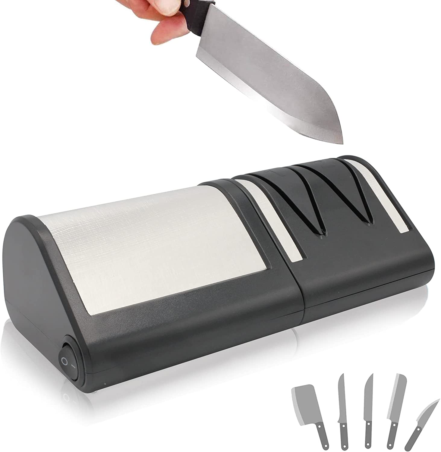 Aiguiseur à couteaux, 4 en 1, diamanté, avec tiges fines,, affûteur, lames  en acier inoxydable