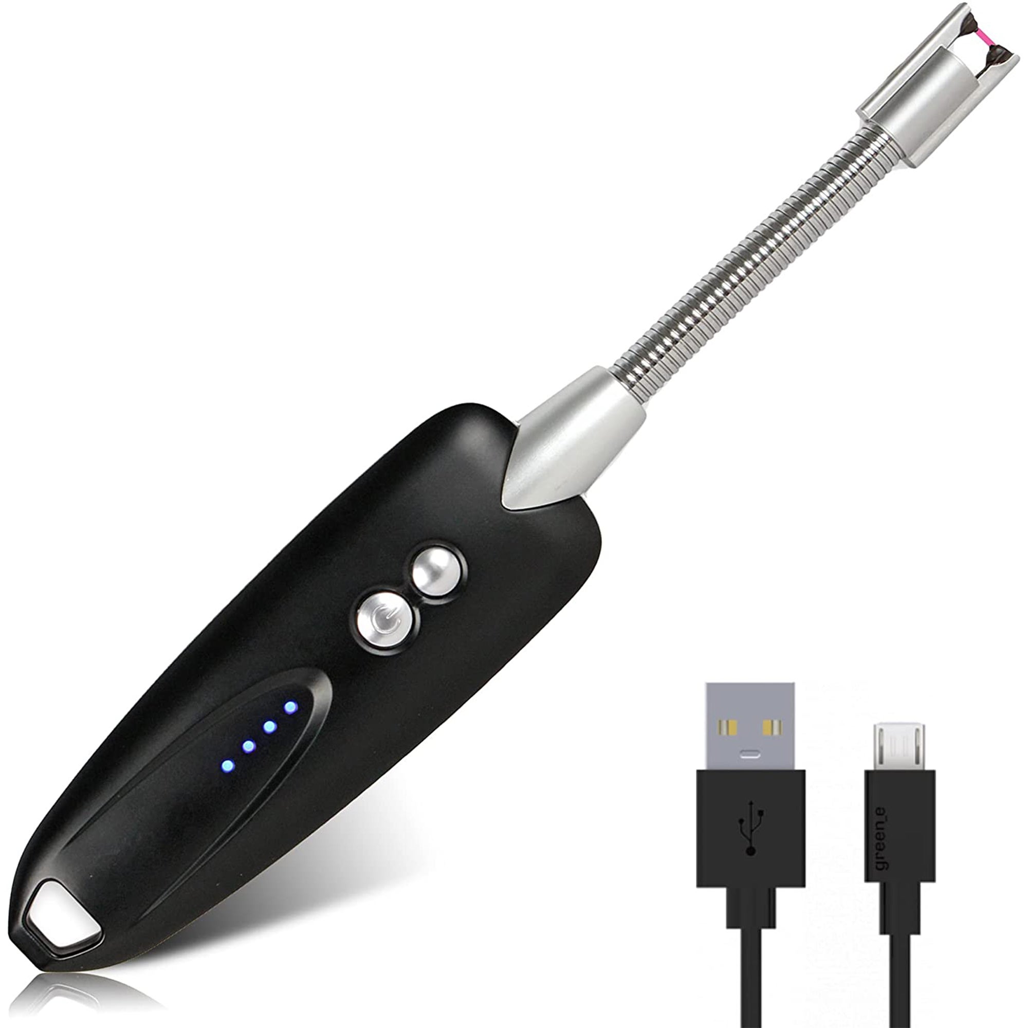 FISHTEC Briquet Electrique Rechargeable USB - Lampe Integree - Allume  Bougies Electrique - Indicateur Batterie - Arc Electrique Coupe-Vent Sans  Flamme