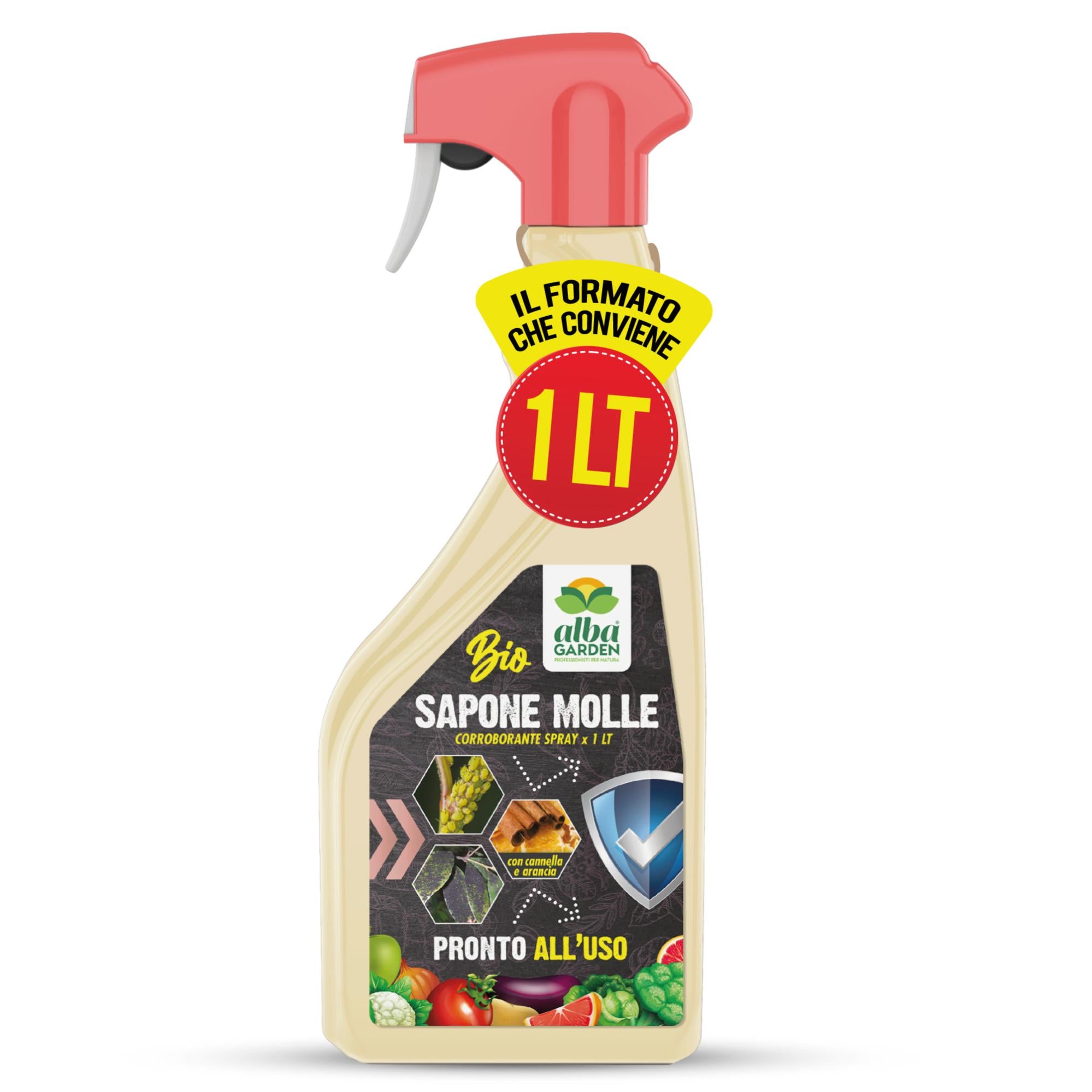 Sapone Molle Di Potassio Spray - Albagarden - Corroborante Naturale Contro  Insetti, Cocciniglia X 1 litro