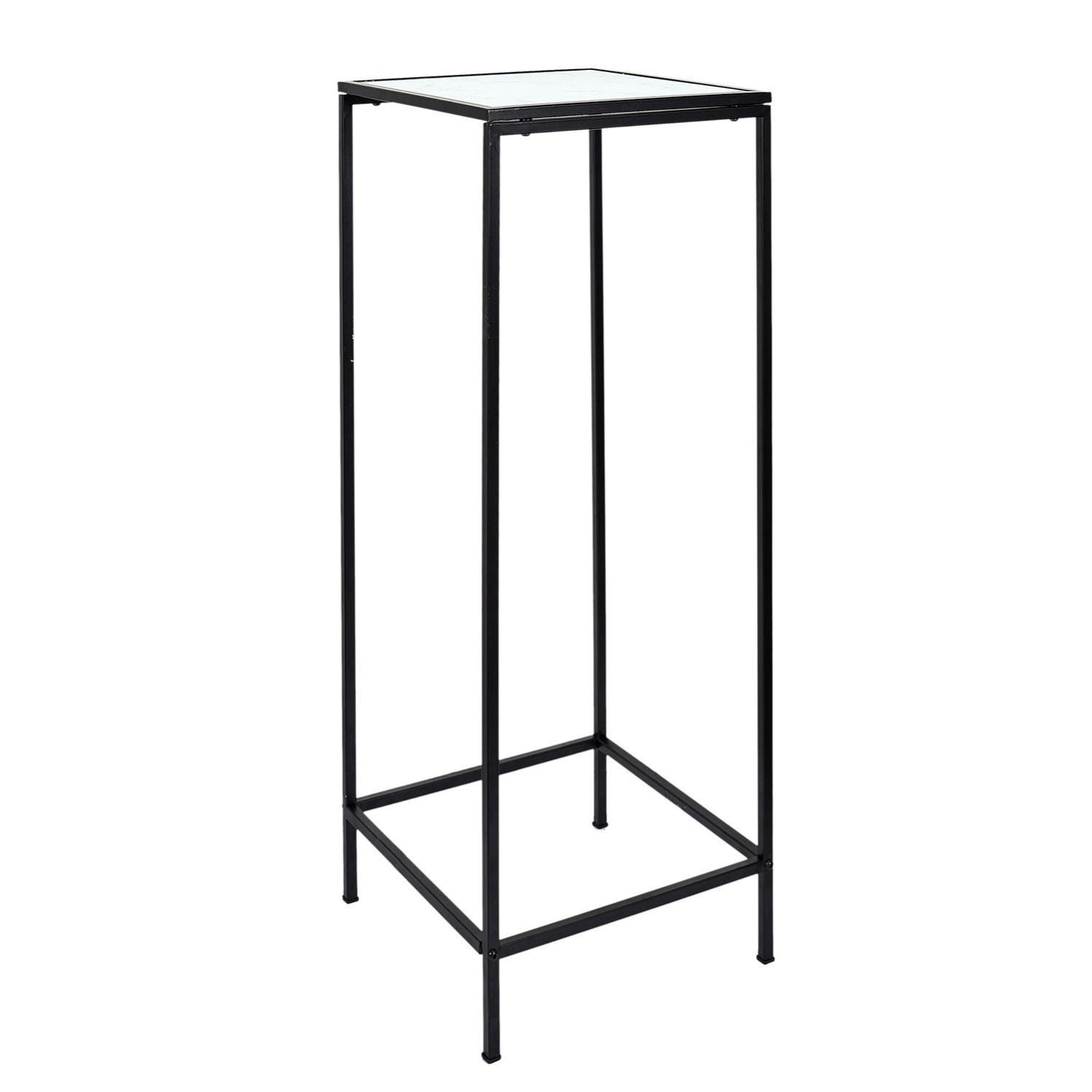 Sellette D'Entrée Felicity Effet Marbre Blanc/Noir – Table D'Appoint Design Moderne