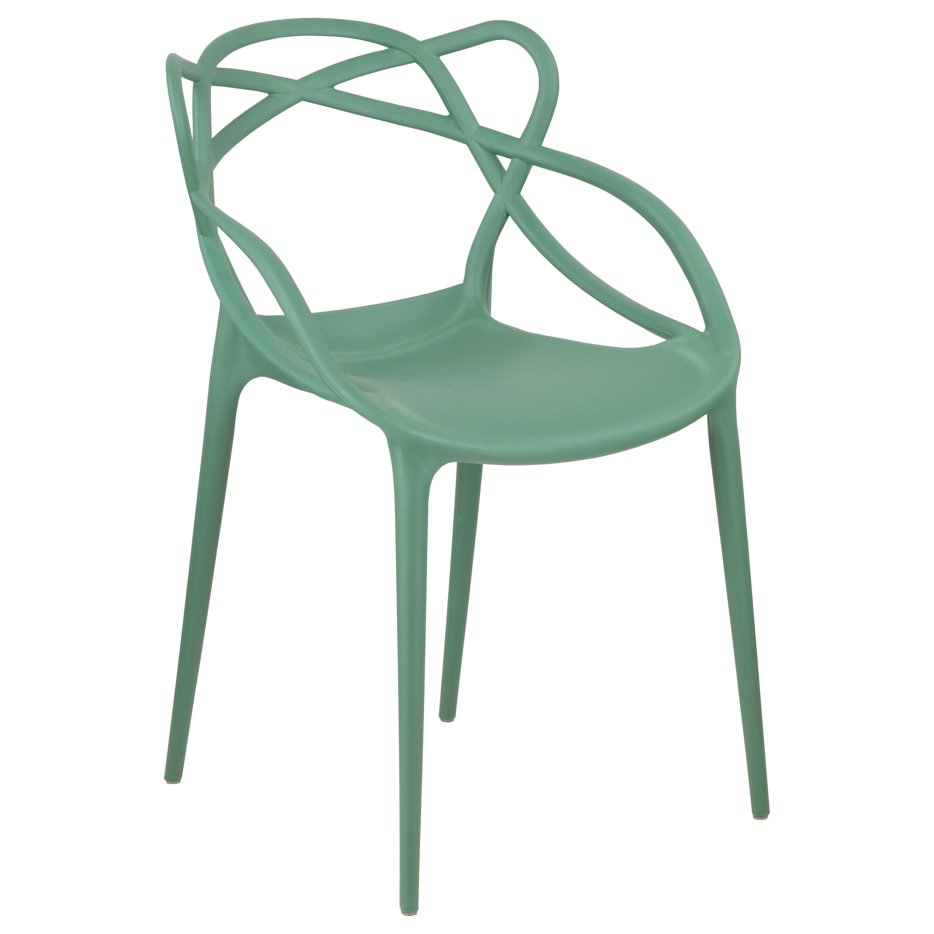 Sedie Infinity Moderne Design impilabile (Verde Salvia)