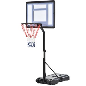 COSTWAY Panier de Basketball sur Pieds Hauteur Réglable de 1,55 à 3,1 m,  Support