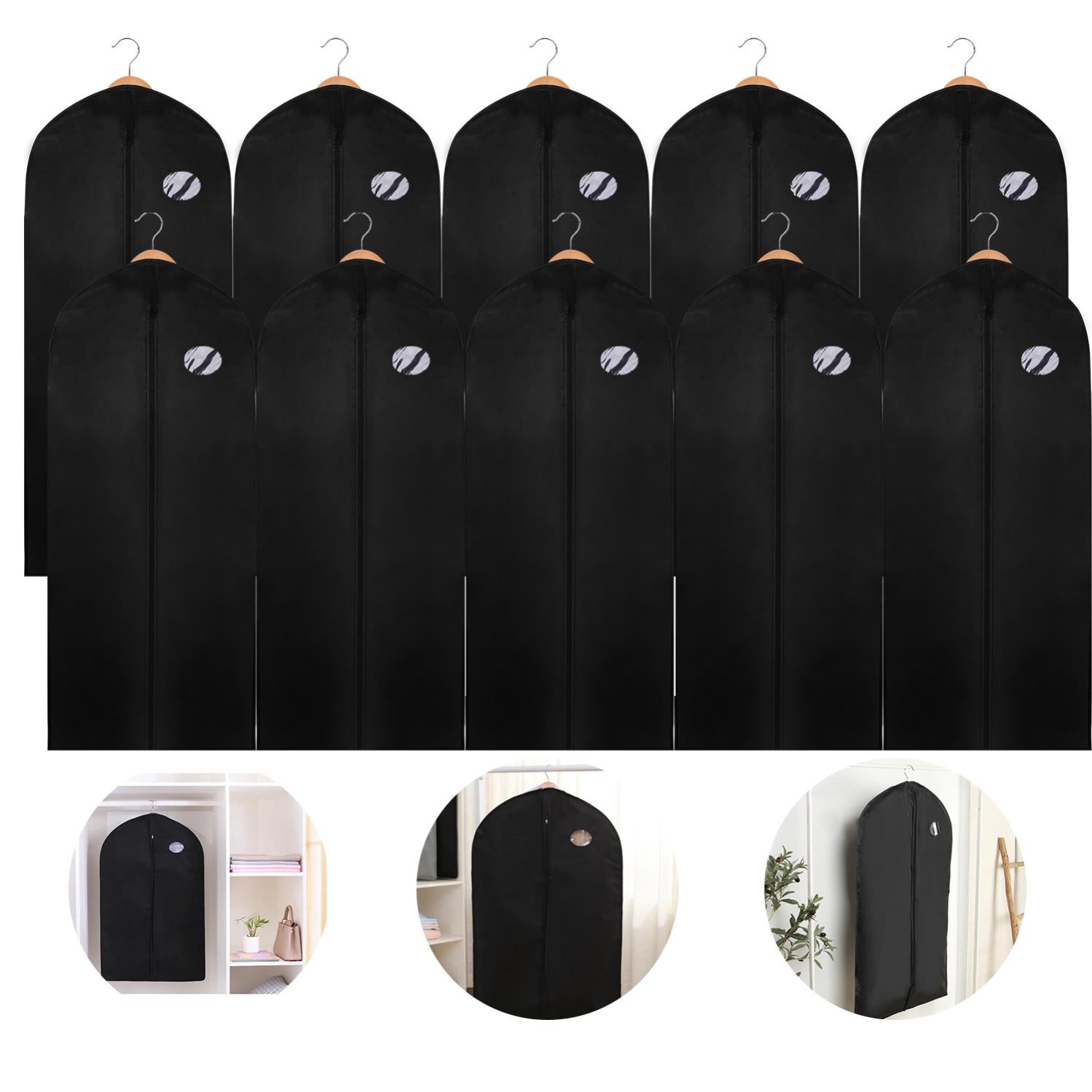 Housse Vêtements 43,5" Avec Poches - Étanche, Respirante - Protection Mites, Poussière