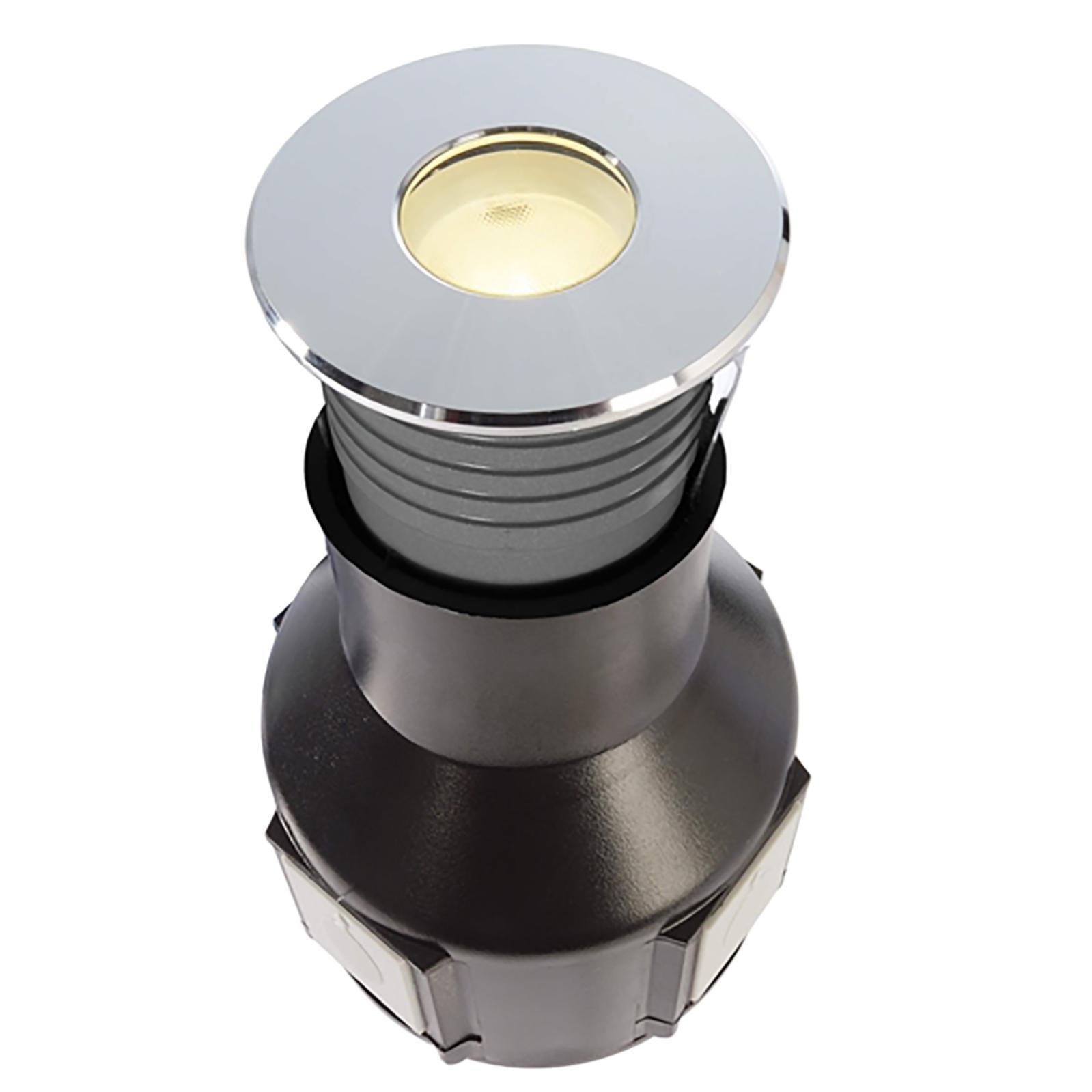 Mini Faretto LED RGBW 24V Calpestabile IP68, Incasso 40mm, Impermeabile, Segnapassi 3W RGB 4000K DMX – Luce Colorata Perfetta Per Piscina, Laghetto, Fontane, Vialetti, Giardino E Scale