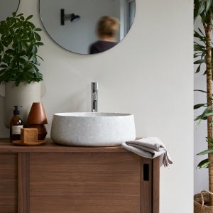 Crédence en terrazzo premium white 100 cm - Meuble salle de bain - Tikamoon