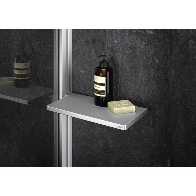 Schulte estante de ducha autoadhesiva, sin taladrar, 28 x 9,5 x 3,5 cm,  negro mate, almacenamiento para la ducha
