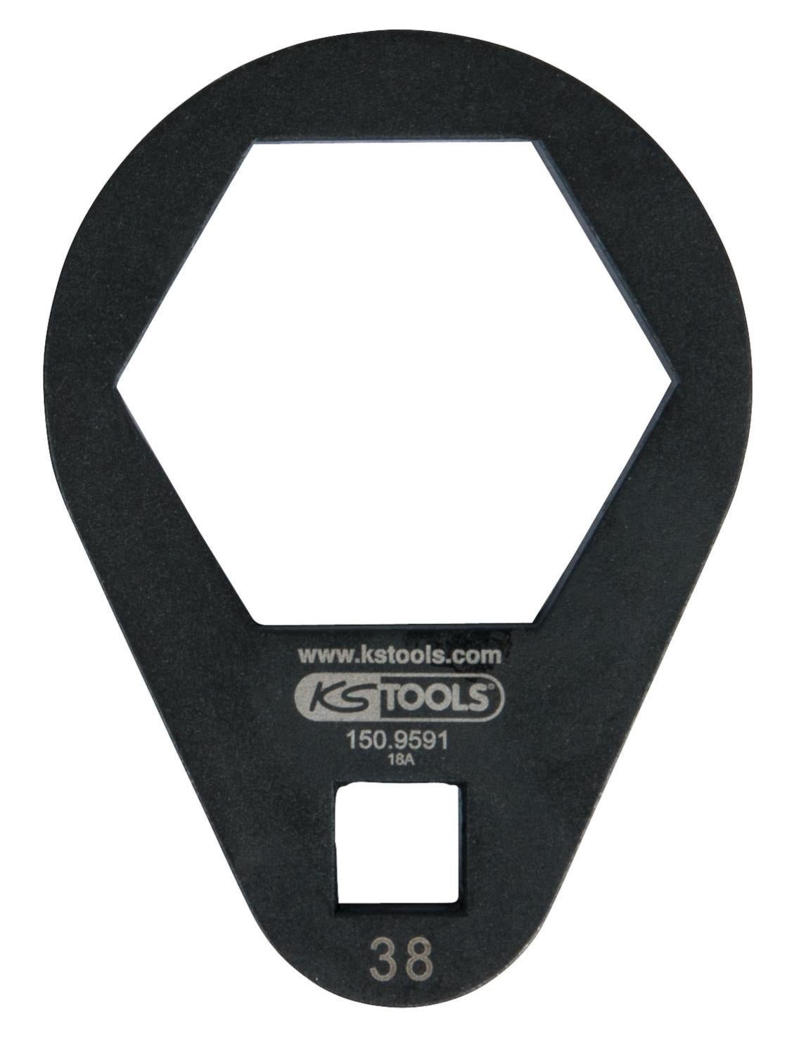 KS Tools Chiave Poligonale Curvata 8x10 Mm - Doppia Bocca, Profilo FlankTraction