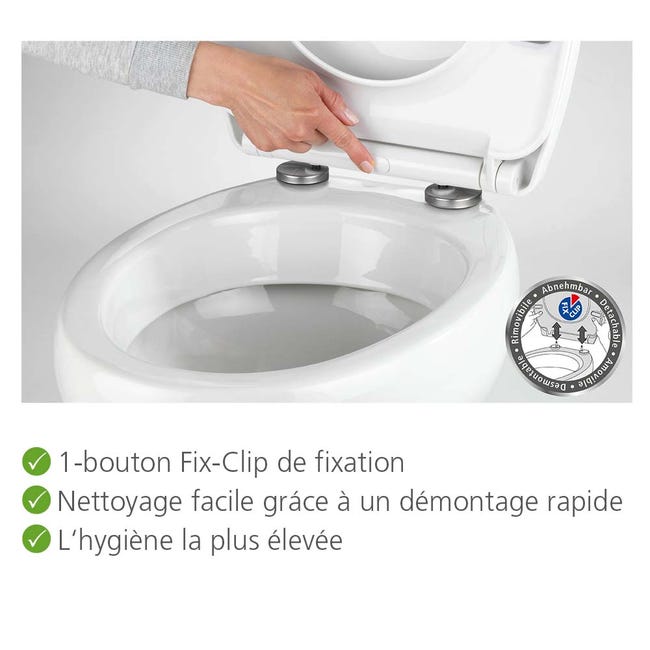 Abattant Wc Avec Frein De Chute, Lunette De Toilette Clipsable