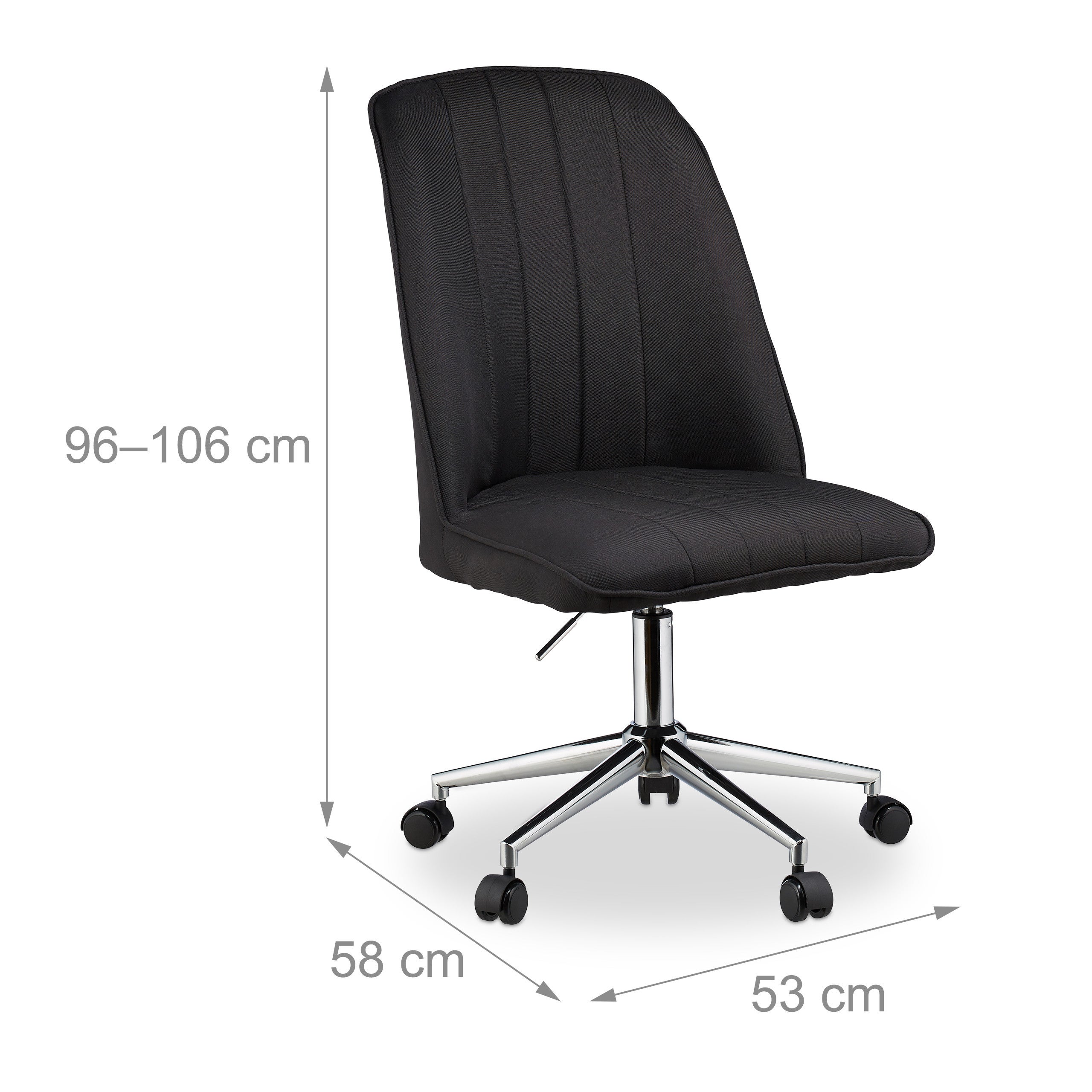 TRESKO® Sedia da ufficio sedia da scrivania girevole regolabile in altezza Blu 