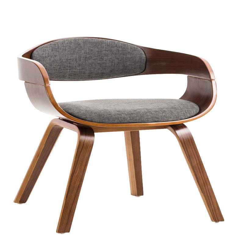 Chaise de bureau scandinave en bois clair à roulettes