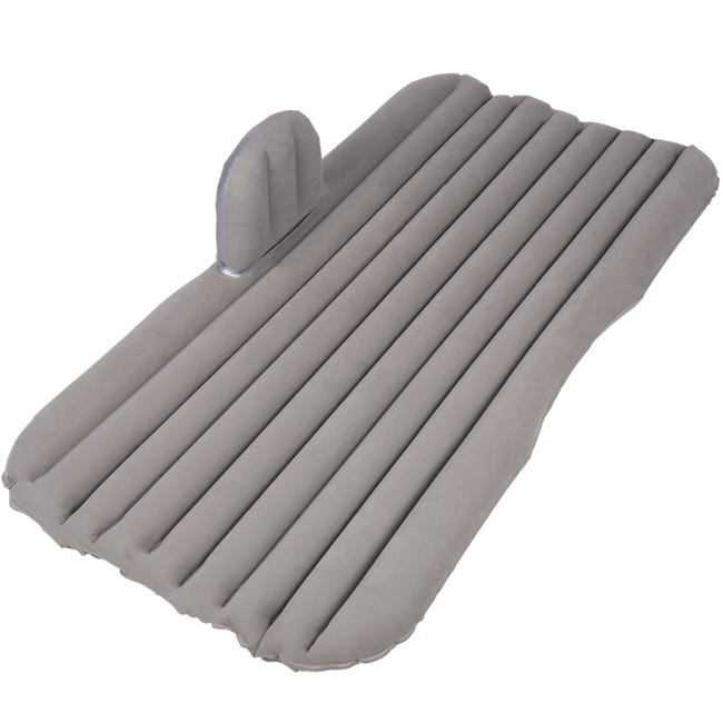 Colchón hinchable gris Kit completo de cama inflable para dormir coche bomba aire eléctrico y almohadas | Leroy Merlin