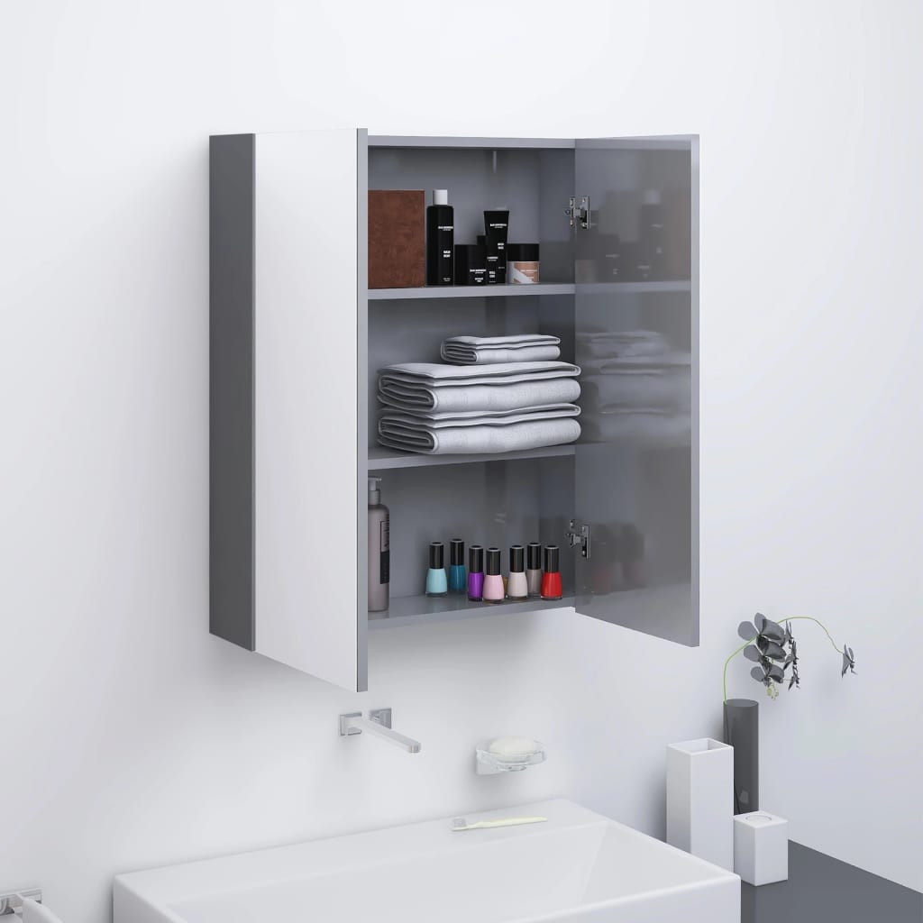 Mueble columna para baño mdf gris claro