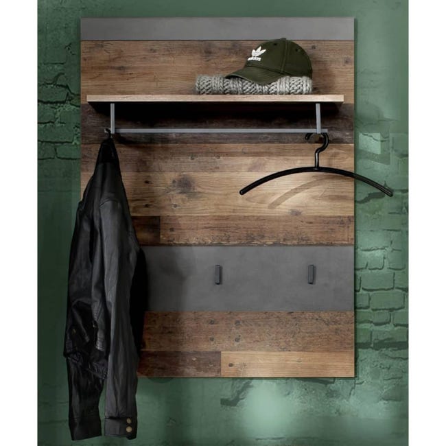 HOMASIS Appendiabiti da Parete con Armadietto in Legno, Attaccapanni Muro con 5 Ganci, Cappelliera Organizzatore per Ingresso, Corridoio, Soggiorno, 90 x 33 x 210 cm (Bianco HOMASIS Appendiabiti da Parete con Armadietto in Legno, Attaccapanni Muro con 5 Ganci, Cappelliera Organizzatore per Ingresso, Corridoio, Soggiorno, 90 x 33 x 210 cm (Bianco