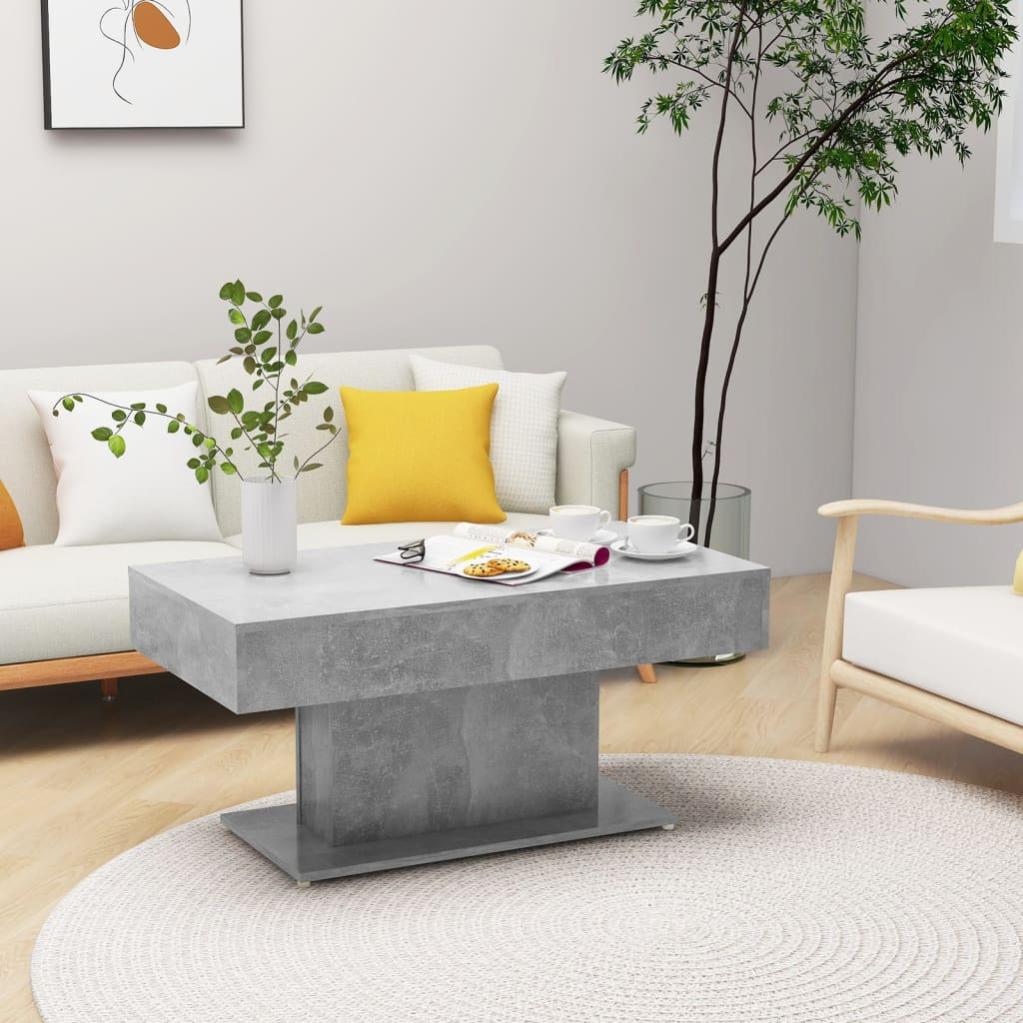 vidaXL Tavolino da Salotto Grigio 80x45x45cm in Legno Massello di Pino
