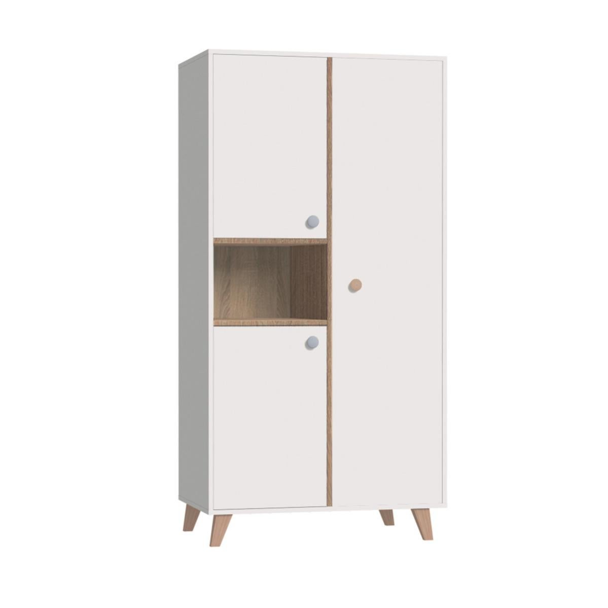 Armoire Bebe Kombu Blanc Et Bois Leroy Merlin
