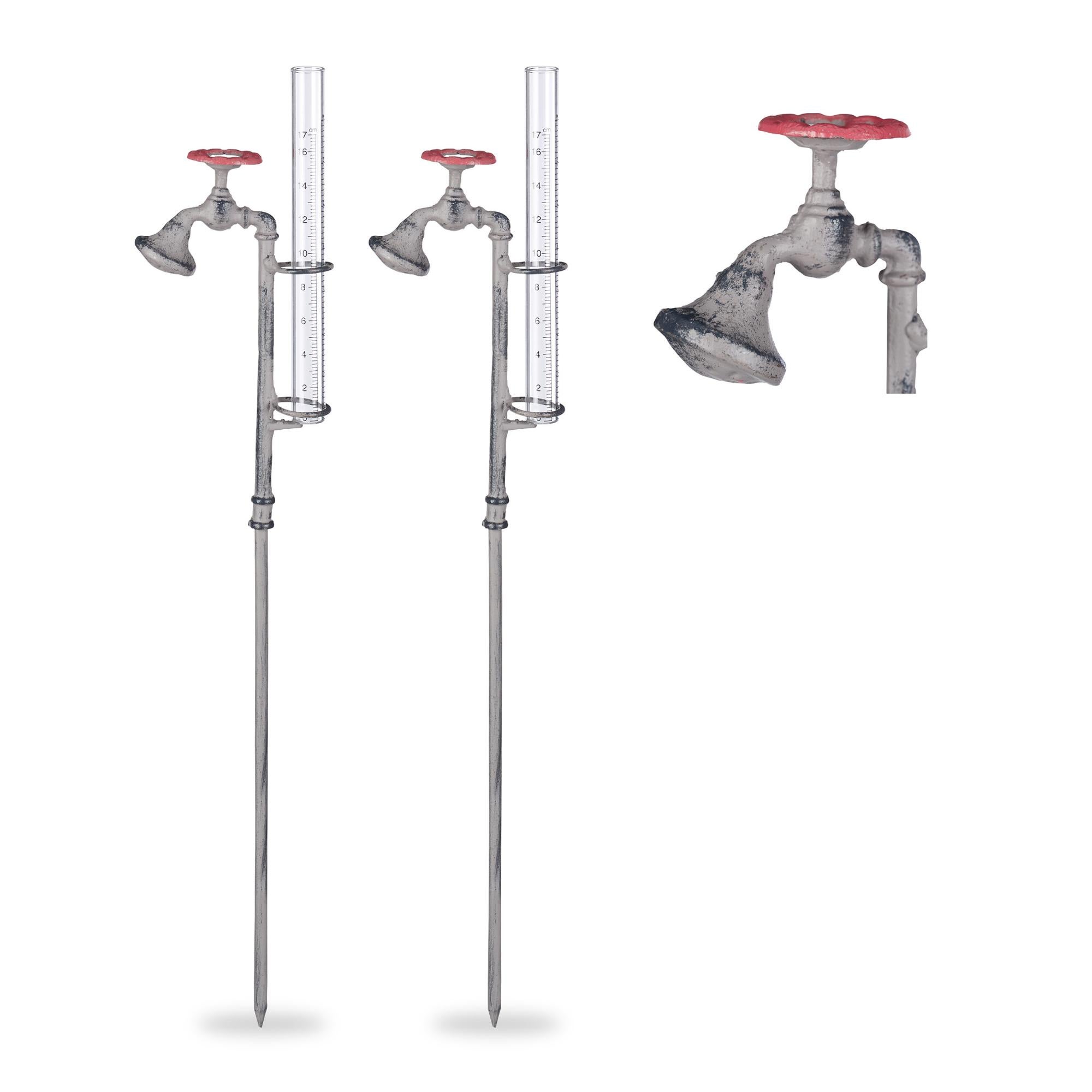 Pluviómetro Para Exteriores Con Soporte, Colector De Lluvia De Plástico Para Jardín, Granja