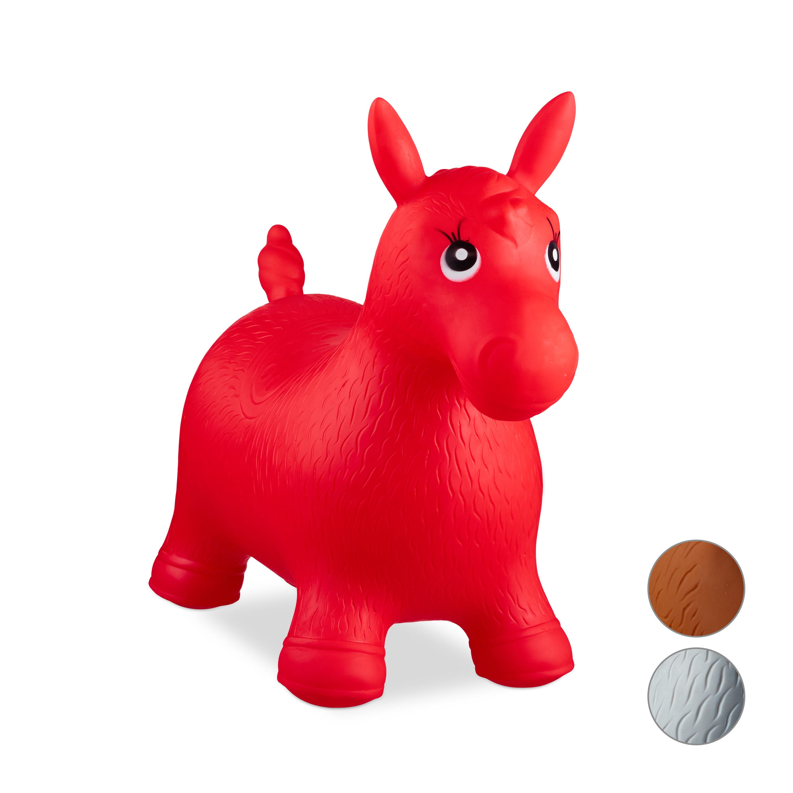 Relaxdays Cheval ballon sauteur cheval avec pompe gonflable jouet