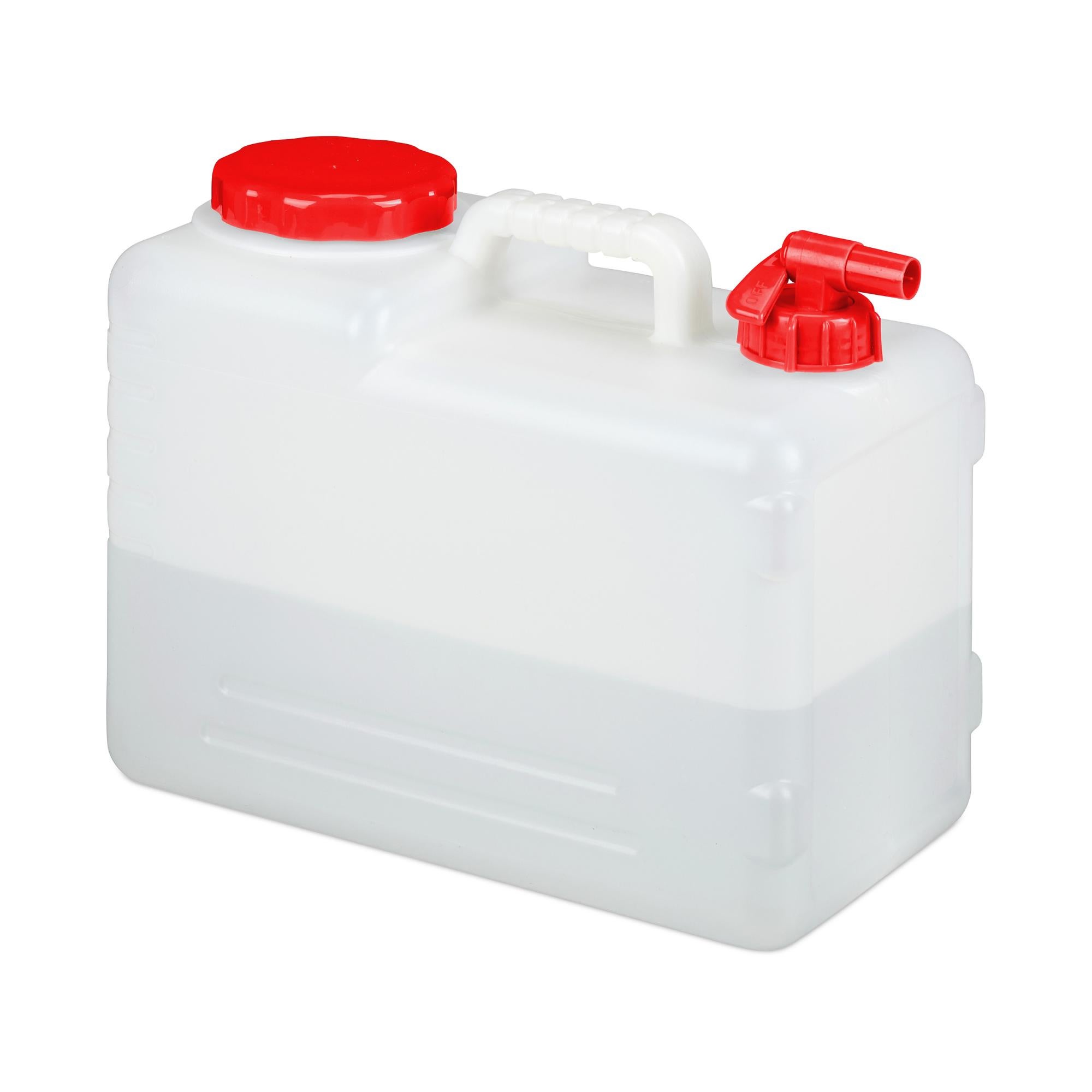 Tanica Acqua Potabile Con Rubinetto &ndash; 10L &ndash; Per Campeggio &ndash; PC Trasparente Antiperdite
