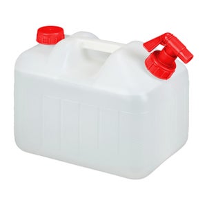 Jerrican 10l plastique rouge 10 litres 146439 bec verseur homologué gasoil  essence produit chimique