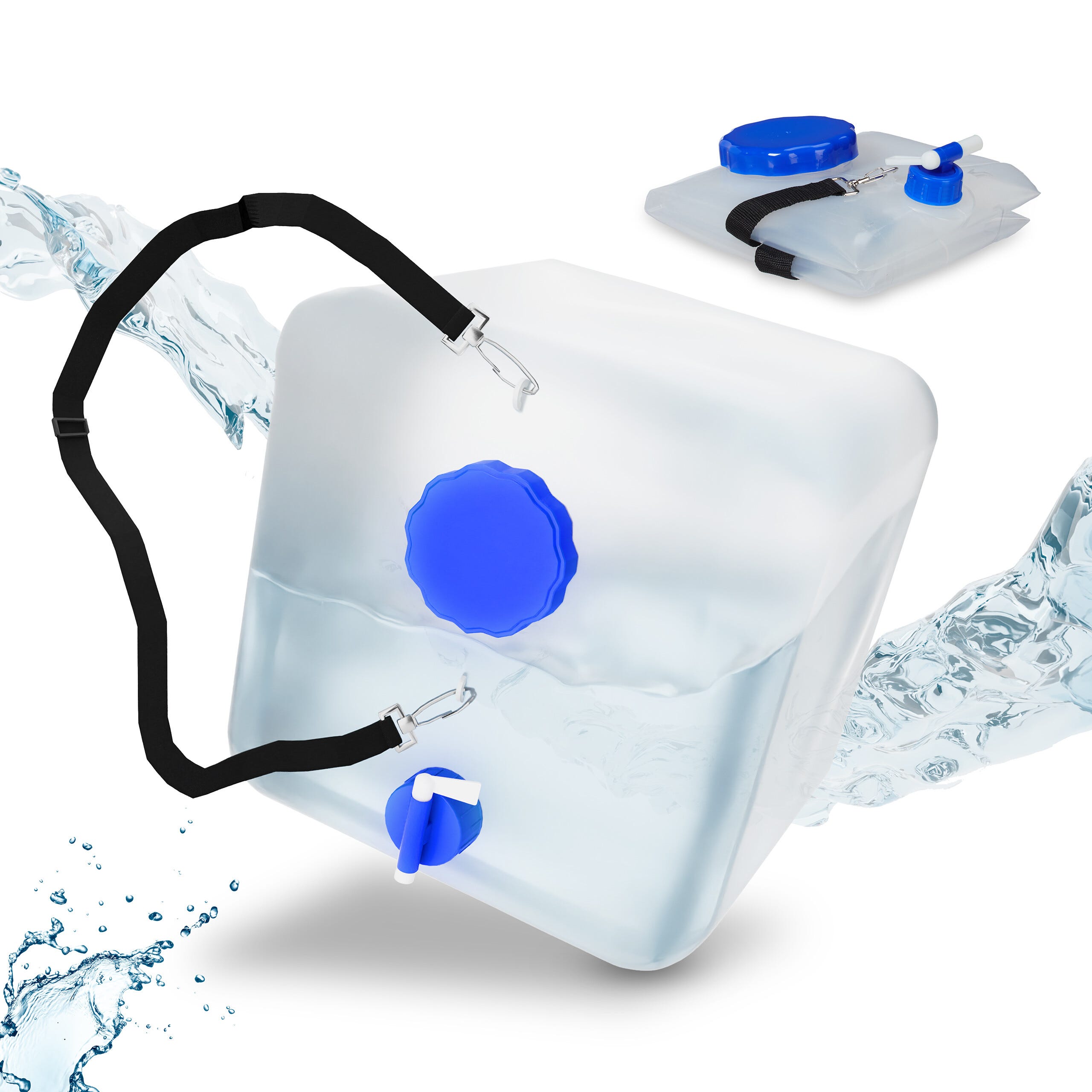 Relaxdays Bidon d'eau avec robinet, 25 litres, plastique sans BPA
