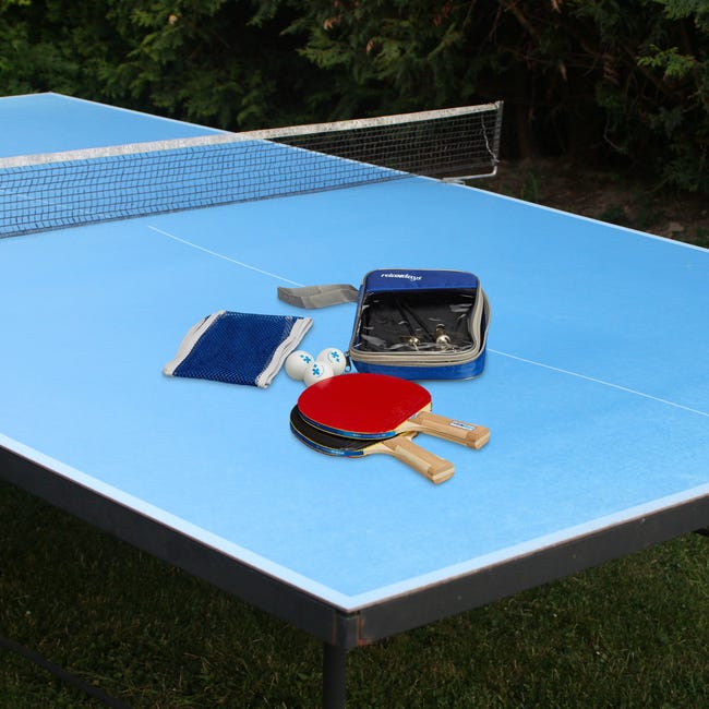 Kit Familial Set De Tennis De Table - 2 Raquette Ping Pong De Peuplier+ 3  Balle+1 Sac