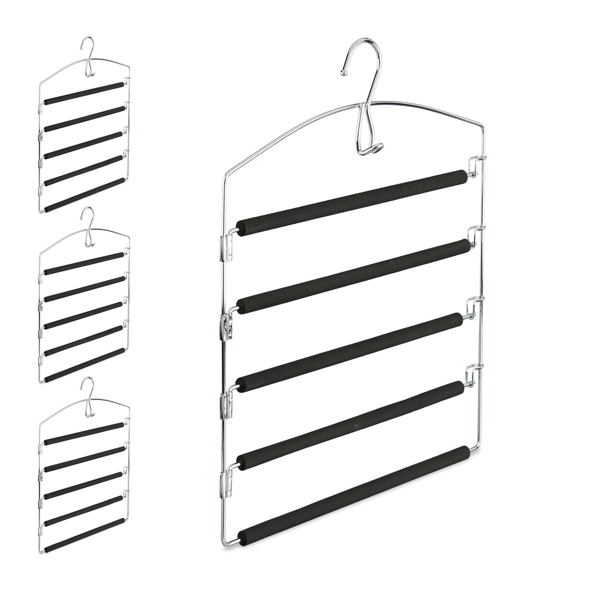 DODIN HOME 30 grucce in filo argentato con intaglio, salvaspazio in metallo, appendiabiti con tacca per pantaloni, per vestiti, maglietta e vestiti, con tacca (argento, 30