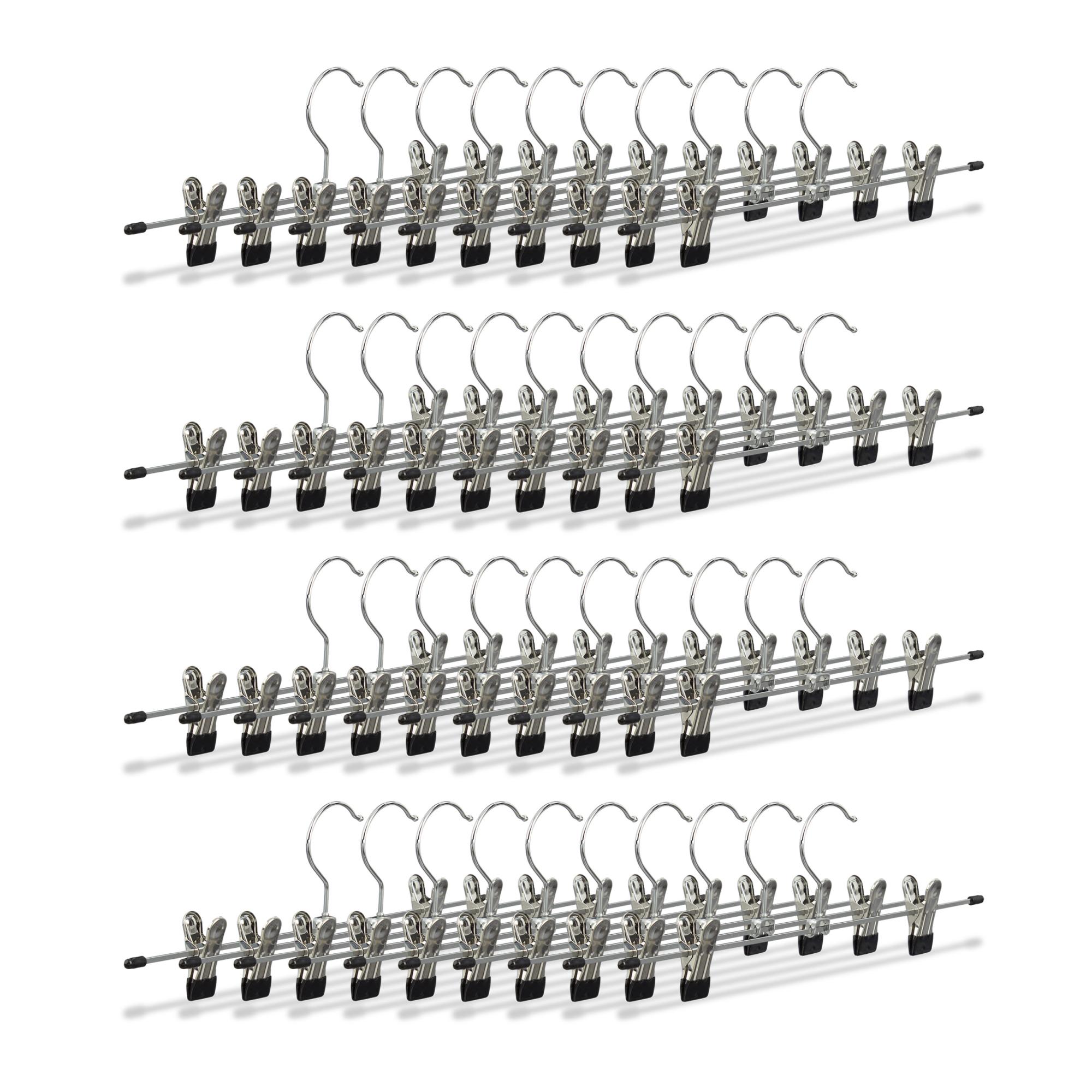 Appendini Per Pantaloni A S - 4 Pezzi Con 10 Clip, Acciaio Inox, Salvaspazio - Foto 4