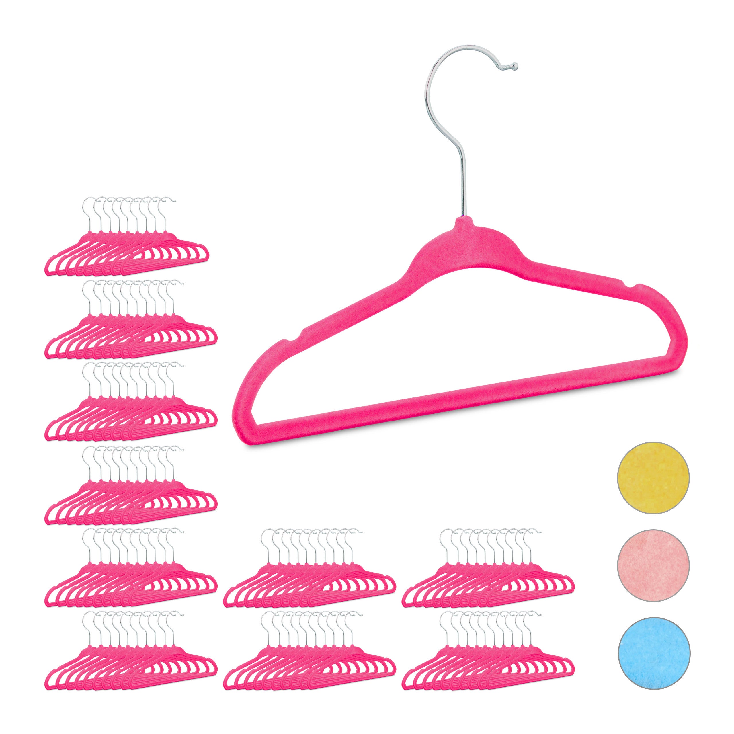 Cintres vêtements enfants, bébé, jeu de 10 cintres vêtements, motif pied,  25 cm de l, rose et blanc