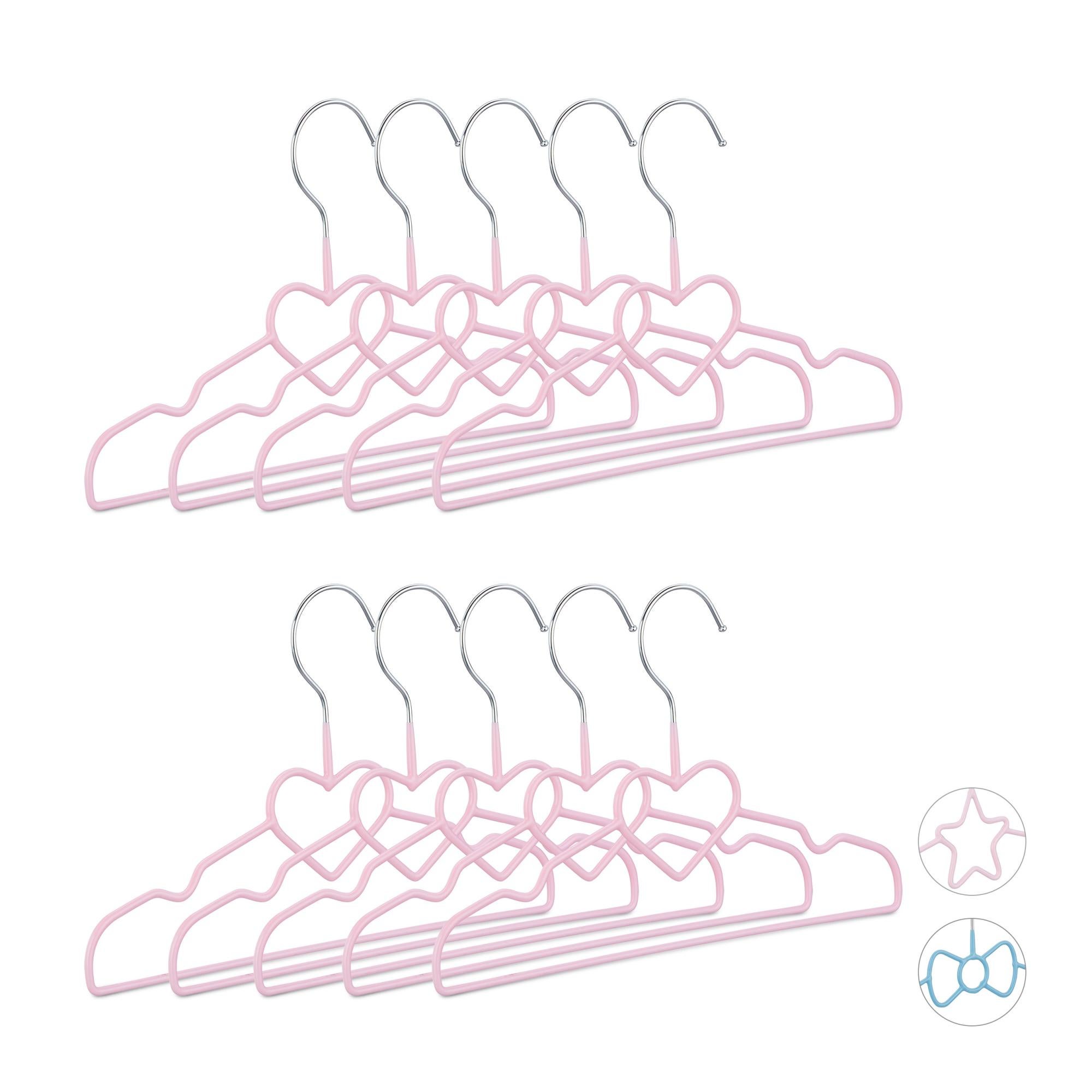 Set da 100 Grucce per Bambini e Neonati, Salvaspazio, Stampelle, 30 cm