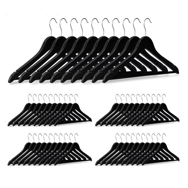 Set Di 12 Grucce Appendiabiti In Metallo Nero - Design Industriale, Spalle Larghe, Per Giacche E Cappotti - Foto 2