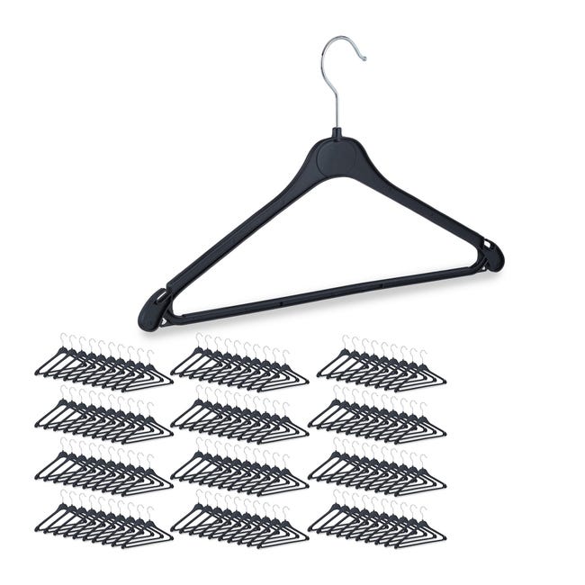 Relaxdays Set da 30 Grucce, Asta per Pantaloni, Gonne, Camicie Relaxdays Set da 30 Grucce, Asta per Pantaloni, Gonne, Camicie