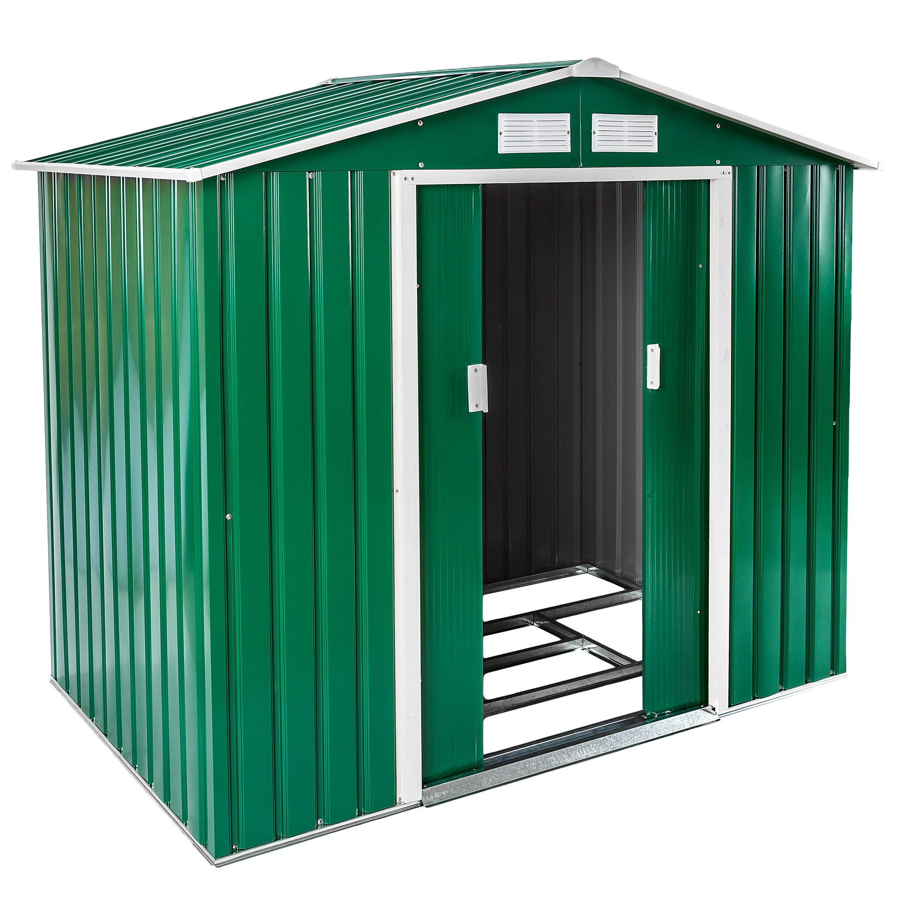 Tectake cobertizo para jardín - verde/blanco